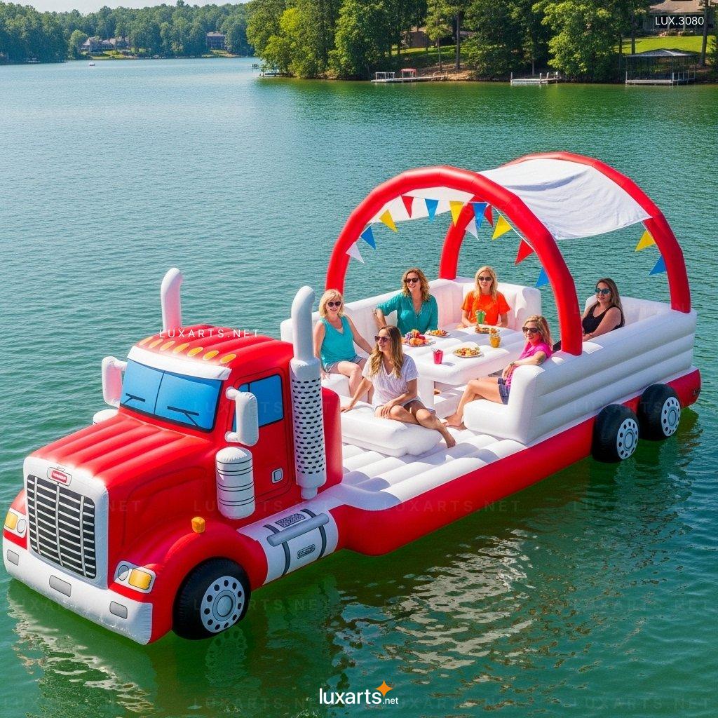 Inflatable Semi-truck Lake Floats – Giant Pool Float for Lake & Pool Fun inflatable semi truck lake floats 5