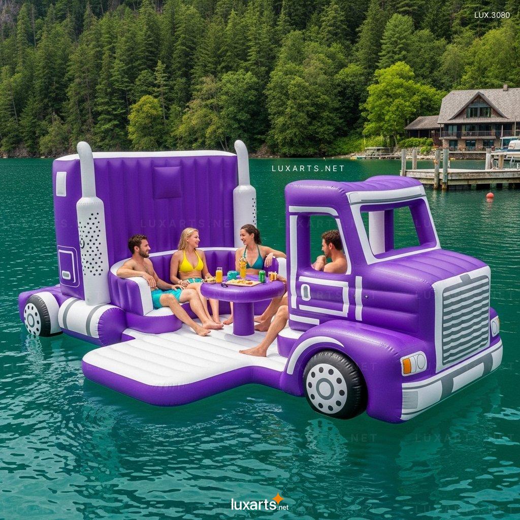 Inflatable Semi-truck Lake Floats – Giant Pool Float for Lake & Pool Fun inflatable semi truck lake floats 6
