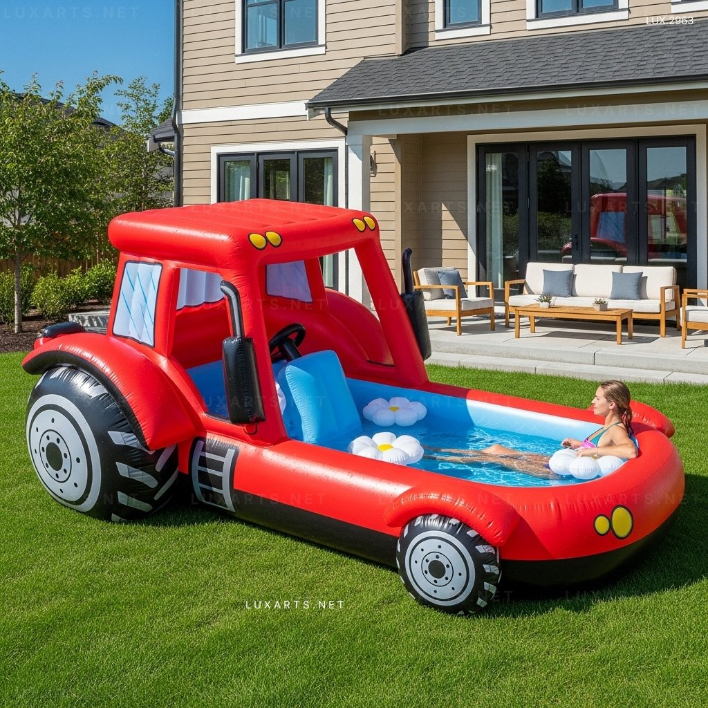 Large Inflatable Tractor Pool – Perfect for Backyard Summer Fun inflatable tractor pool 9