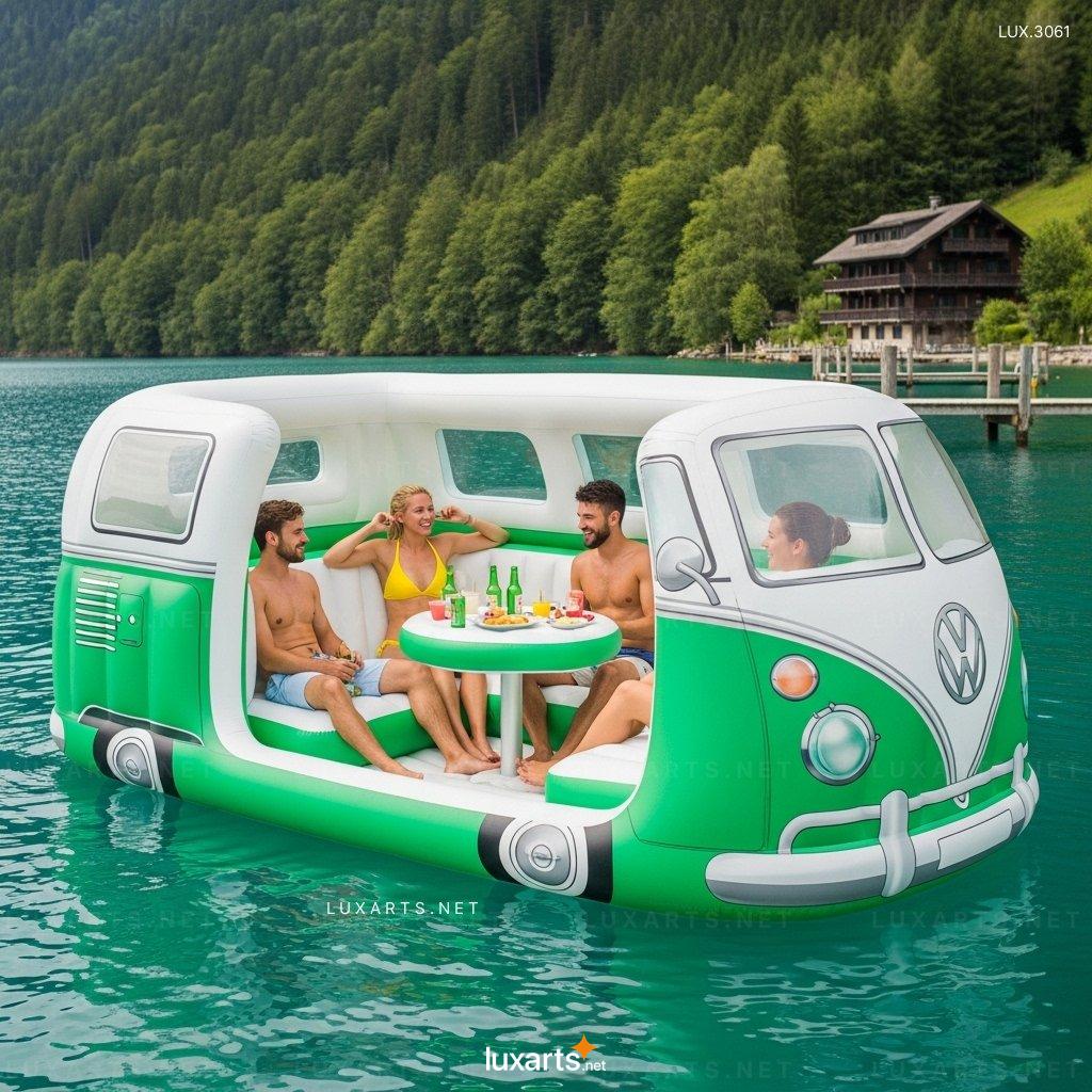 Giant Inflatable VW Bus for Lake Parties – Perfect Pool Float for Summer Fun inflatable vw bus lake floats 11