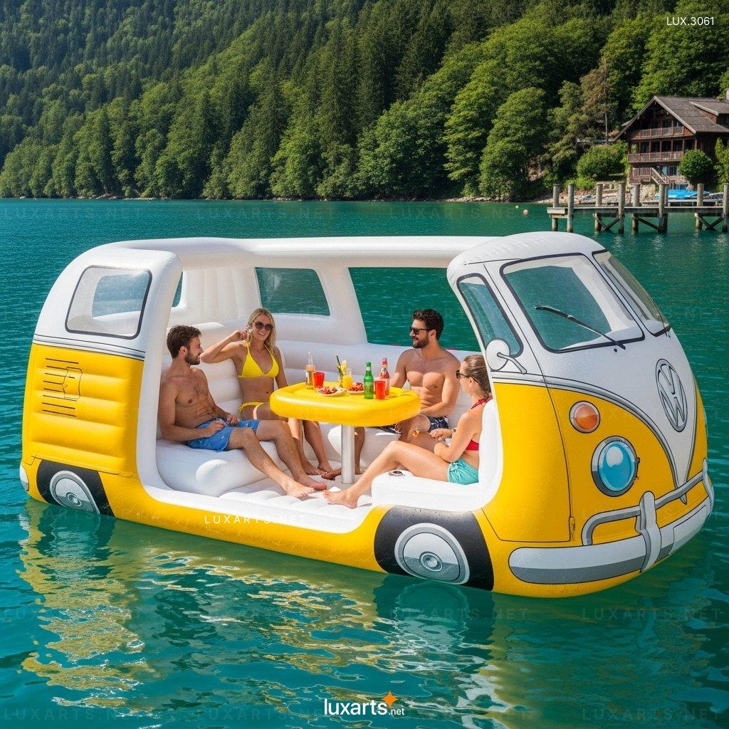 Giant Inflatable VW Bus for Lake Parties – Perfect Pool Float for Summer Fun inflatable vw bus lake floats 3