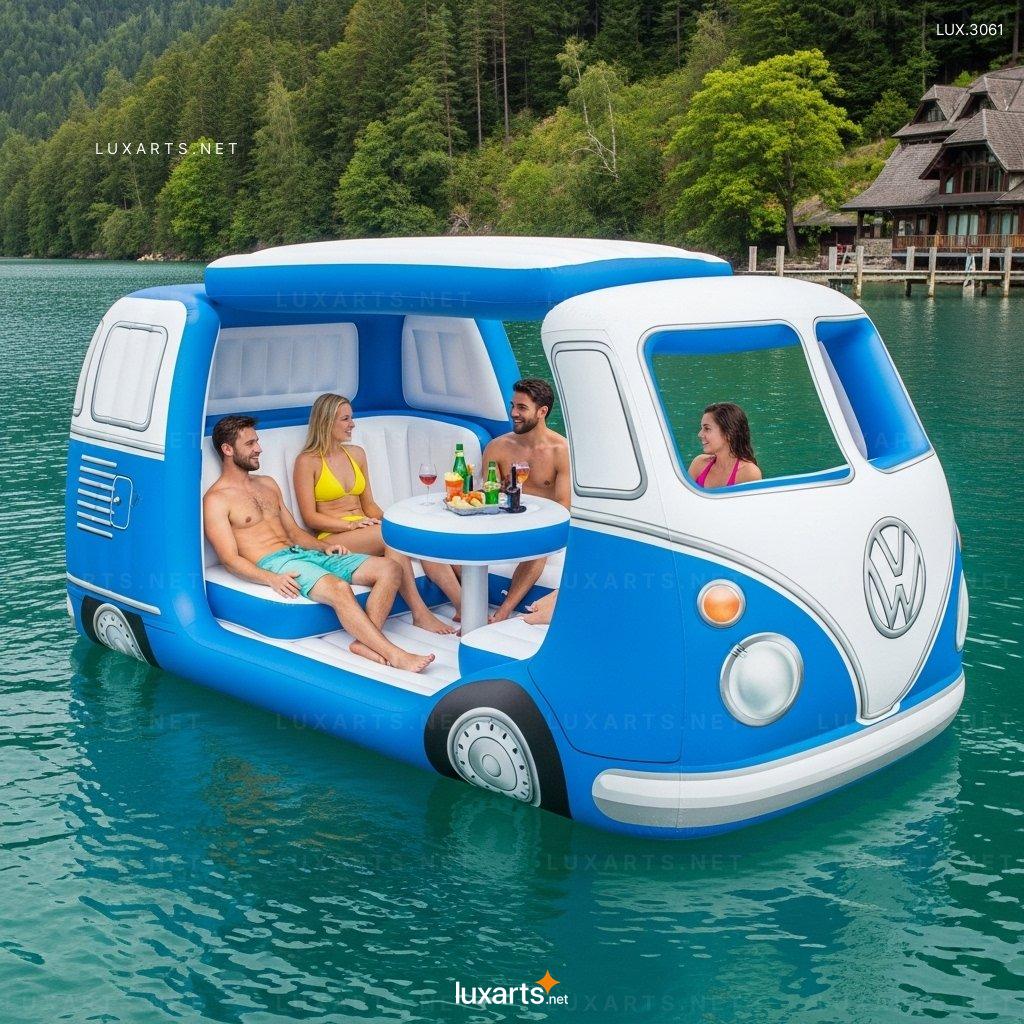 Giant Inflatable VW Bus for Lake Parties – Perfect Pool Float for Summer Fun inflatable vw bus lake floats 5