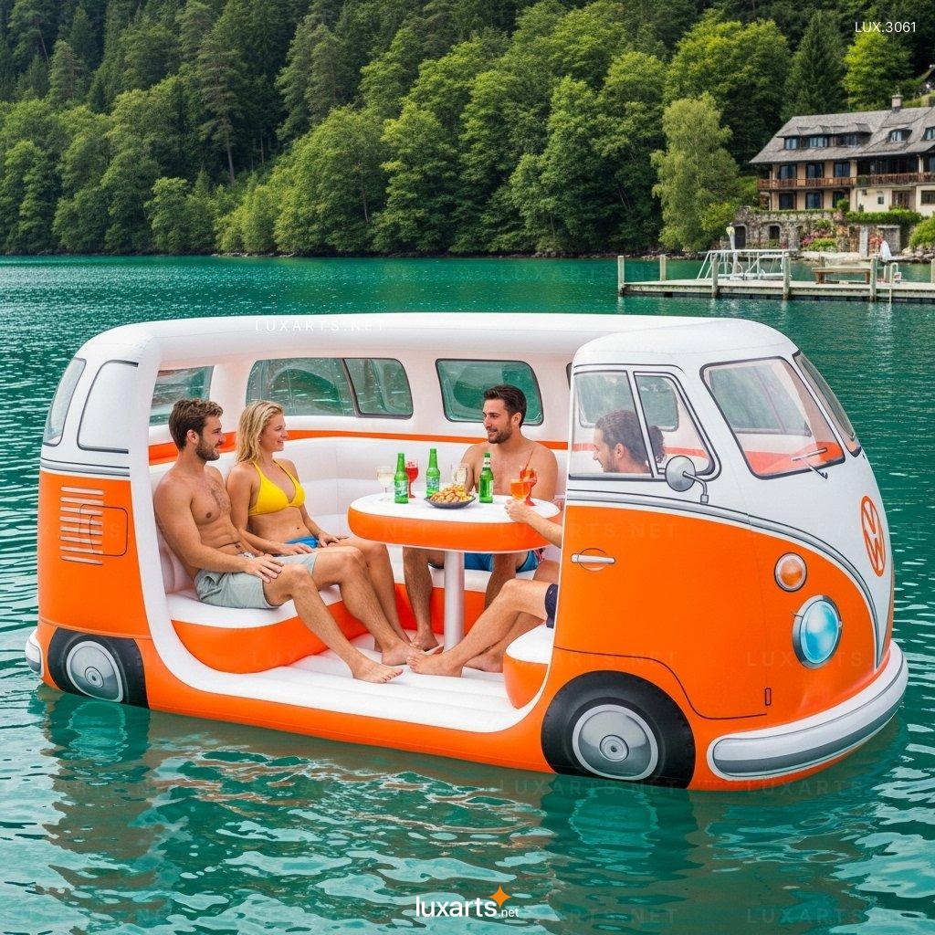 Giant Inflatable VW Bus for Lake Parties – Perfect Pool Float for Summer Fun inflatable vw bus lake floats 6