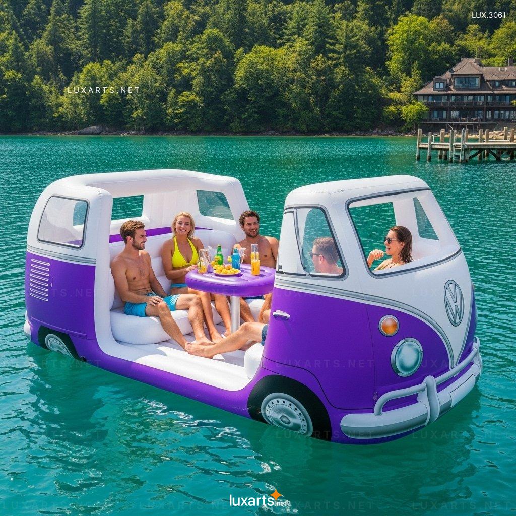 Giant Inflatable VW Bus for Lake Parties – Perfect Pool Float for Summer Fun inflatable vw bus lake floats 7