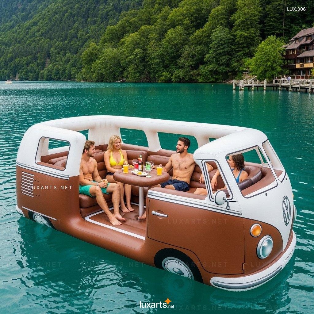 Giant Inflatable VW Bus for Lake Parties – Perfect Pool Float for Summer Fun inflatable vw bus lake floats 8