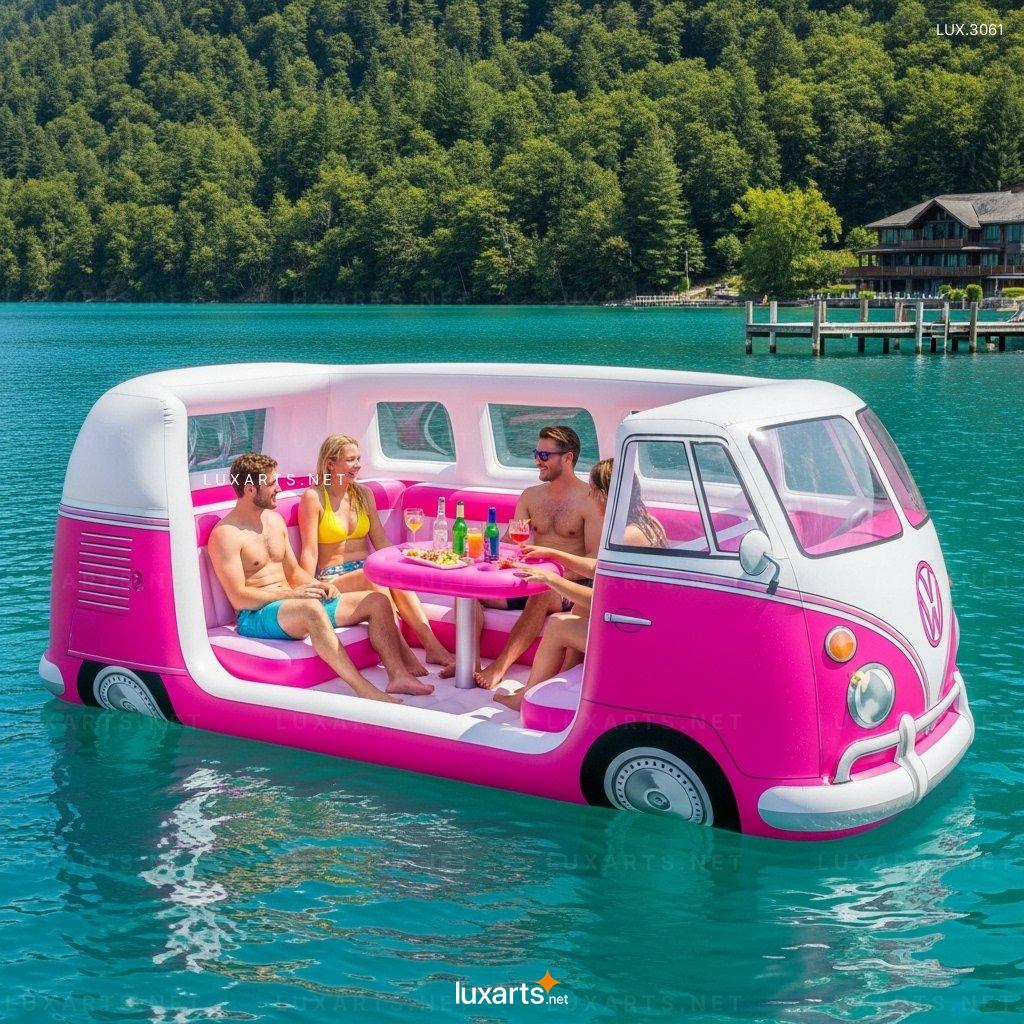 Giant Inflatable VW Bus for Lake Parties – Perfect Pool Float for Summer Fun inflatable vw bus lake floats 9