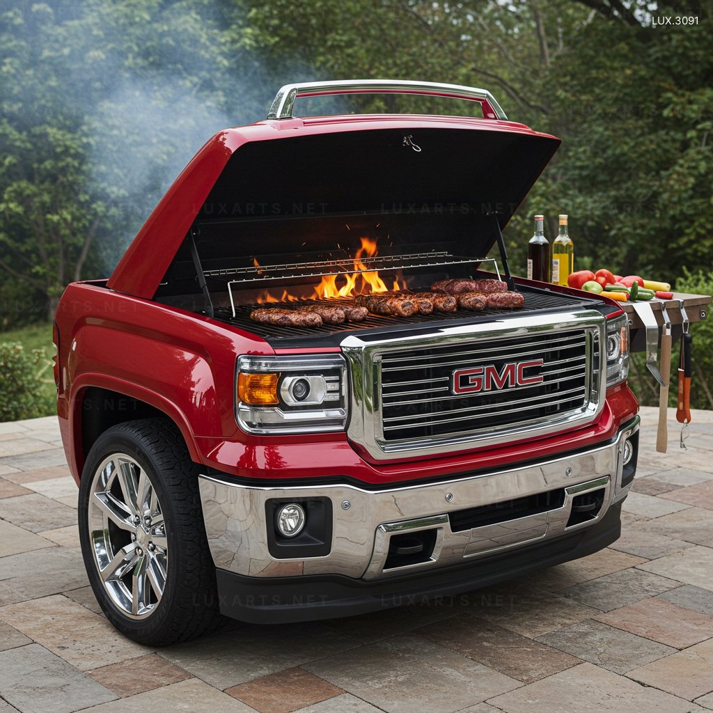 Pickup Truck Inspired BBQ Grill – Unique Outdoor Cooking Experience pickup truck bbq grill 12