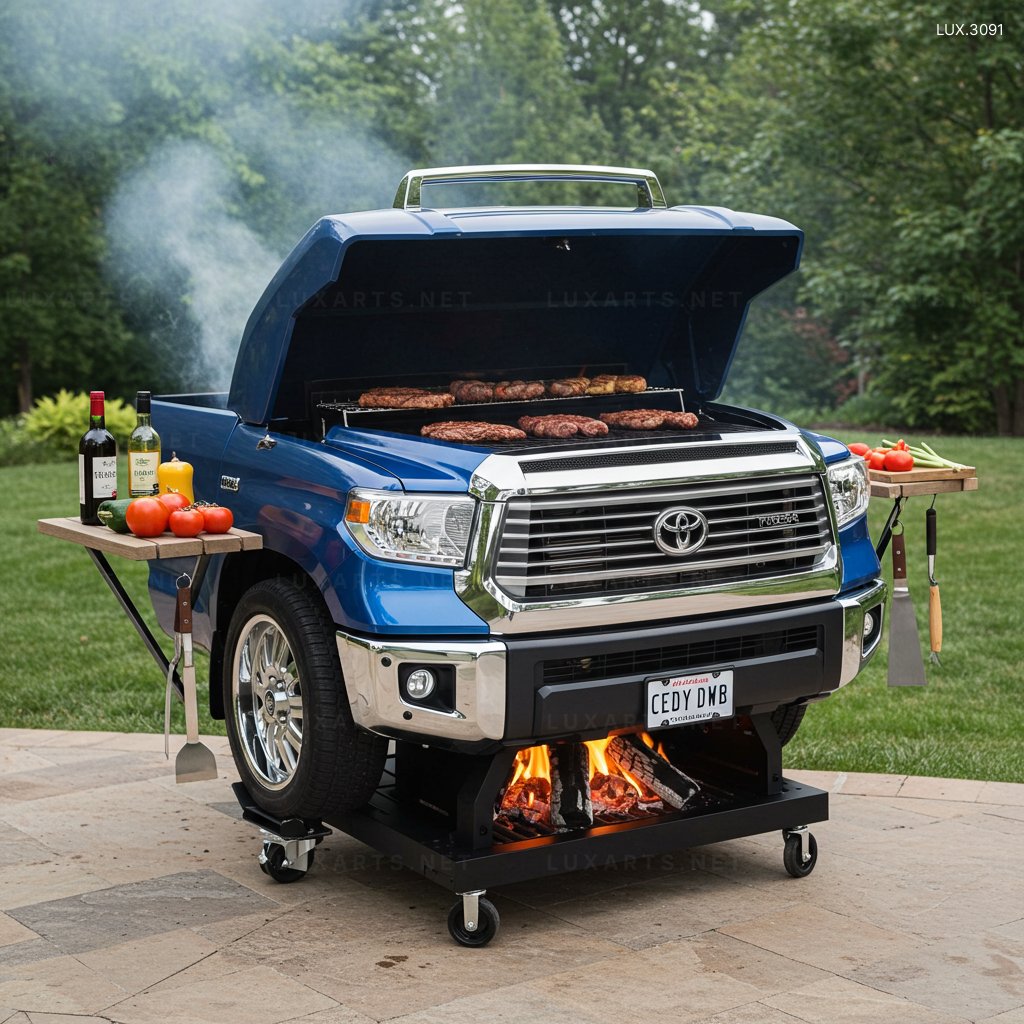 Pickup Truck Inspired BBQ Grill – Unique Outdoor Cooking Experience pickup truck bbq grill 5