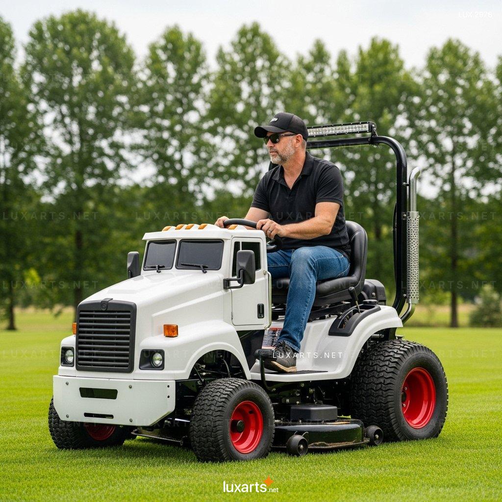 Semi-Truck Shaped Lawn Mowers – Unique Garden Tools for Truck Lovers semi truck lawn mowers 1