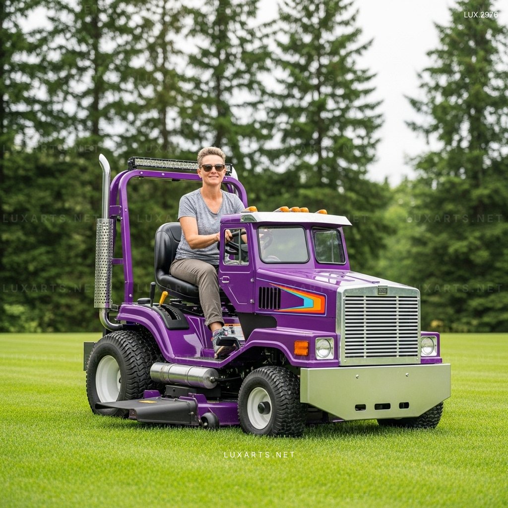 Semi-Truck Shaped Lawn Mowers – Unique Garden Tools for Truck Lovers semi truck lawn mowers 2