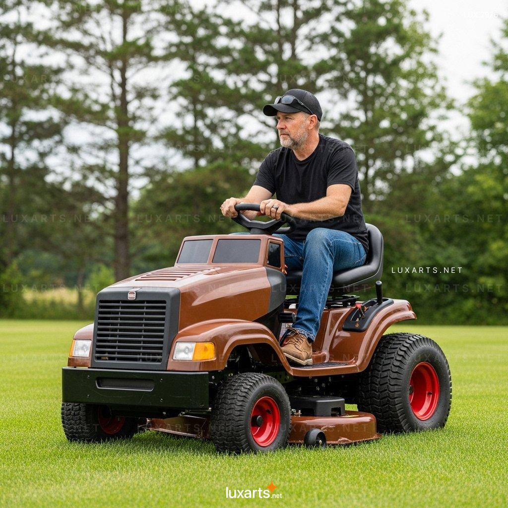 Semi-Truck Shaped Lawn Mowers – Unique Garden Tools for Truck Lovers semi truck lawn mowers 5