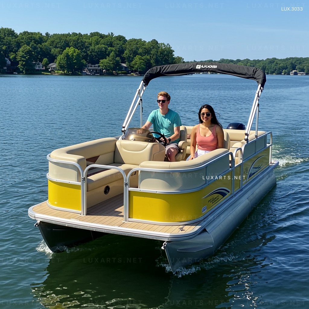 Tiny Pontoon Boat for Lake Adventures – Durable, Stylish, and Space-Saving small pontoon boat 1