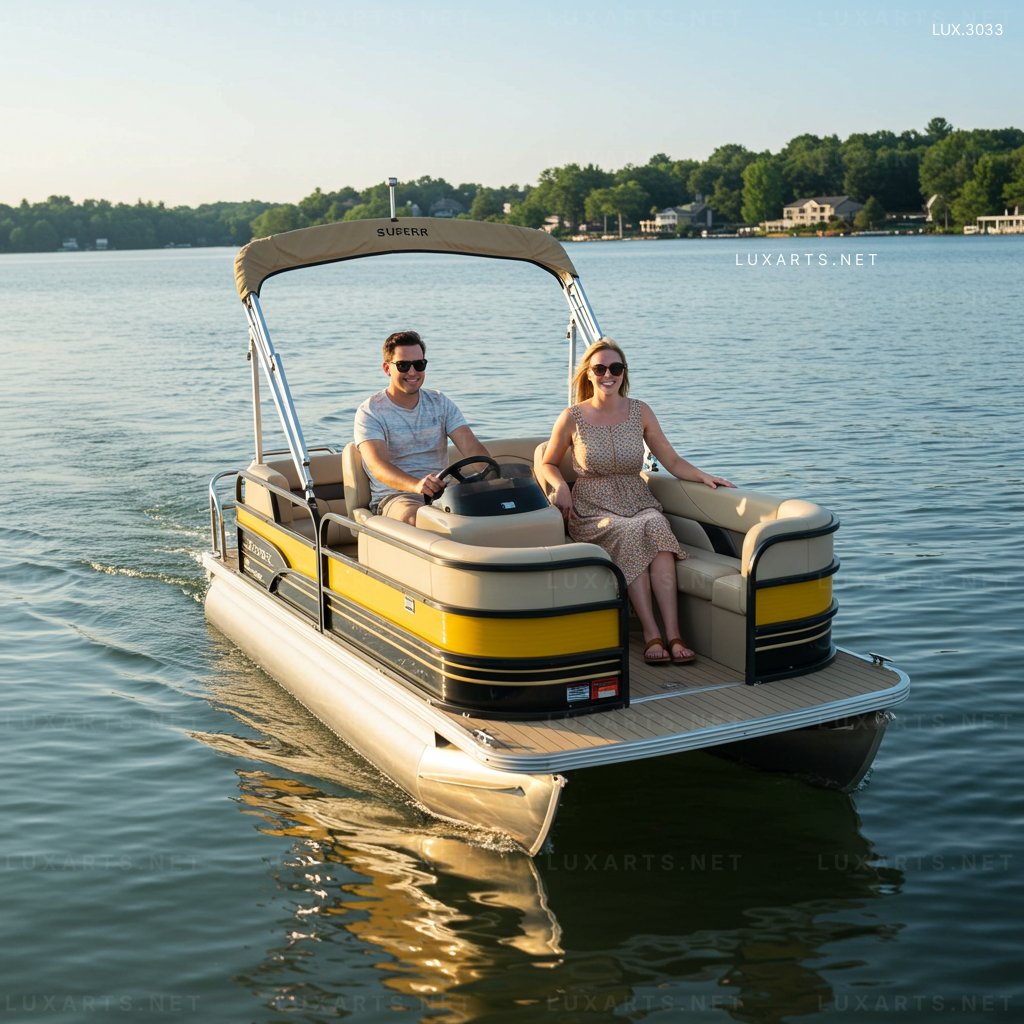 Tiny Pontoon Boat for Lake Adventures – Durable, Stylish, and Space-Saving small pontoon boat 13