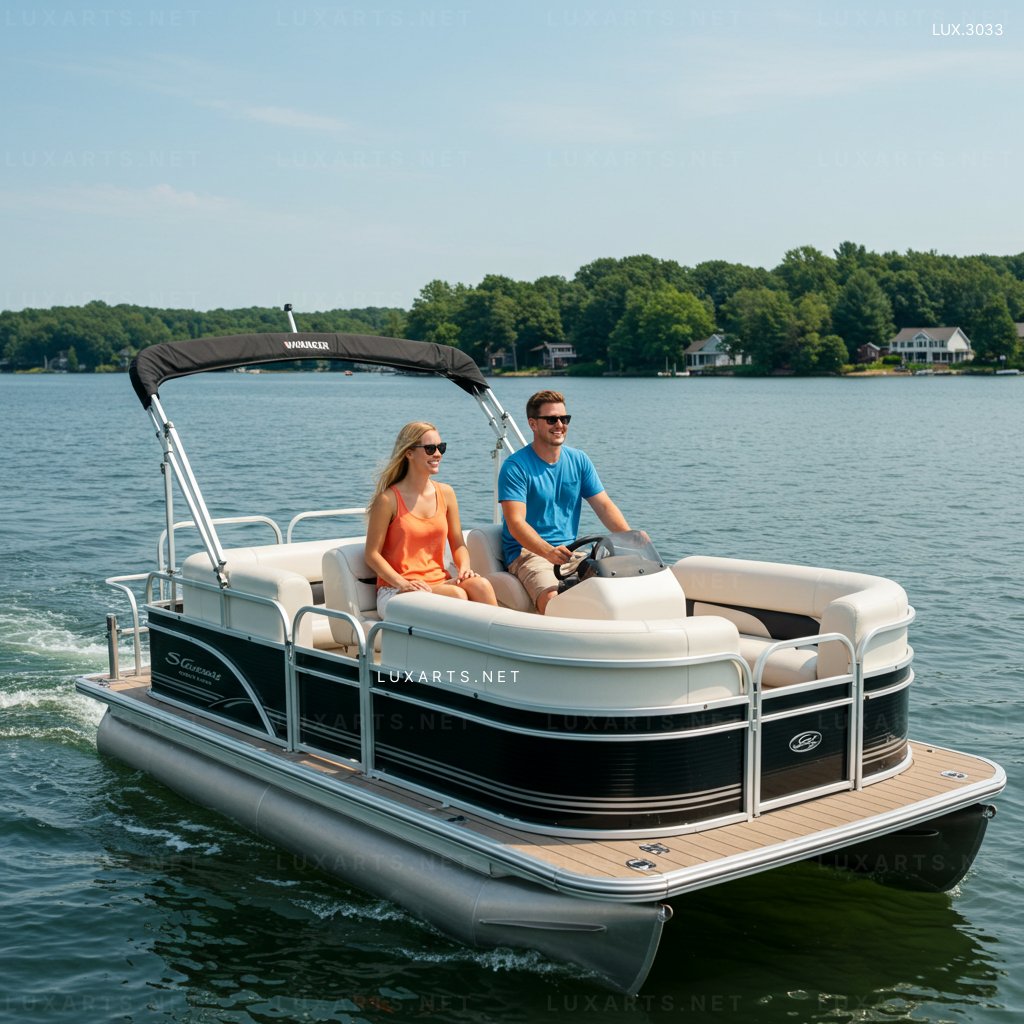 Tiny Pontoon Boat for Lake Adventures – Durable, Stylish, and Space-Saving small pontoon boat 4