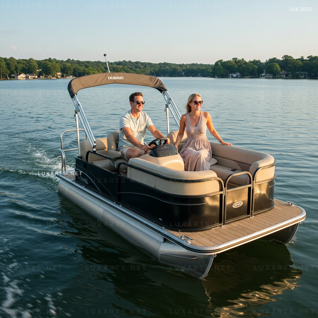 Tiny Pontoon Boat for Lake Adventures – Durable, Stylish, and Space-Saving small pontoon boat 9