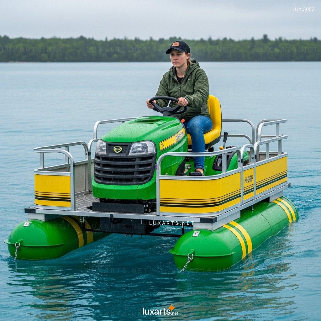 Tractor Shaped Pontoon Boat Ideas – Ideal for Lake Cruises tractor pontoon boat 2