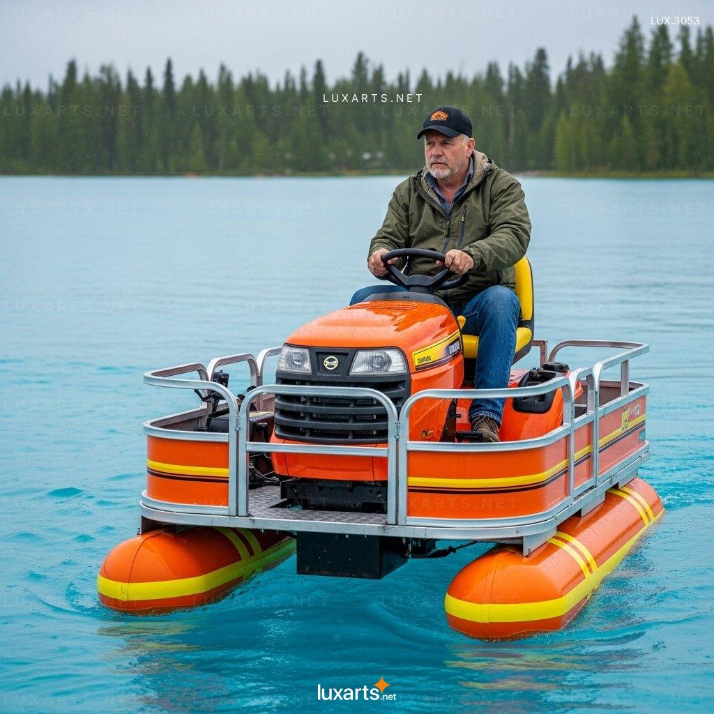 Tractor Shaped Pontoon Boat Ideas – Ideal for Lake Cruises tractor pontoon boat 3