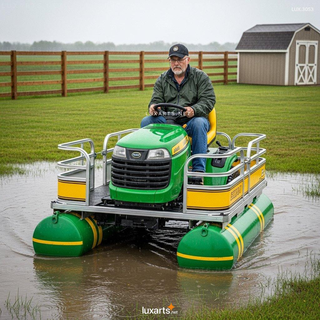 Tractor Shaped Pontoon Boat Ideas – Ideal for Lake Cruises tractor pontoon boat 4