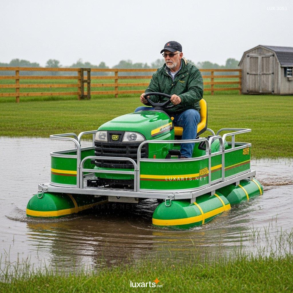 Tractor Shaped Pontoon Boat Ideas – Ideal for Lake Cruises tractor pontoon boat 6