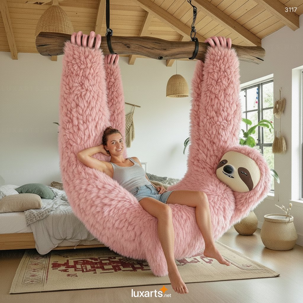 Hanging Sloth Shaped Lounger: Comfortable & Unique Hanging Chair for Relaxation 3117 hanging sloth lounger 20251229 7
