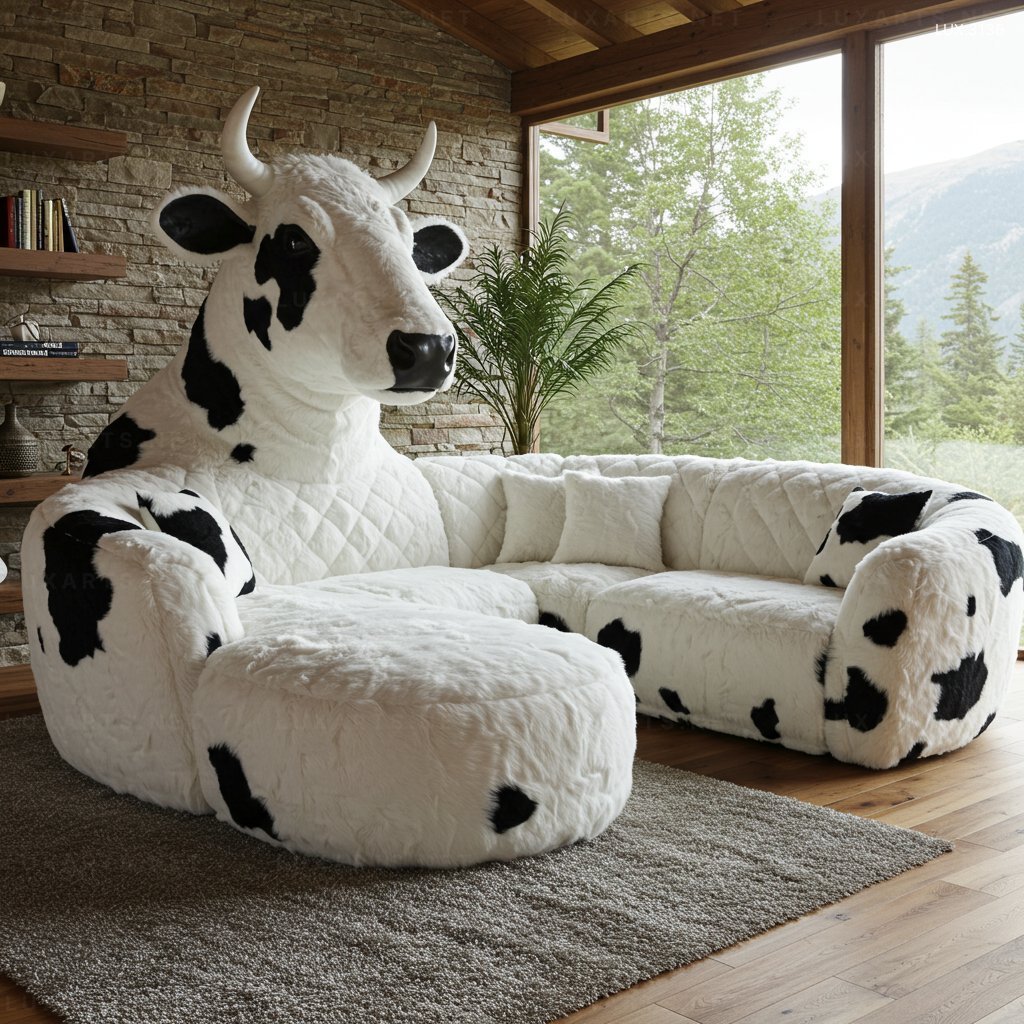 Cow Shaped Sofa – Stylish & Comfortable Seating for Modern Homes cow sofa 7