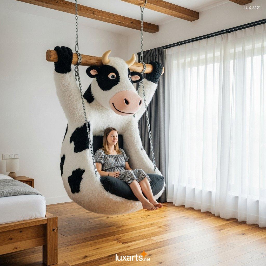 Hanging Cow Shaped Lounger for Home – Comfortable & Unique Hanging Seat Design hanging cow lounger 1