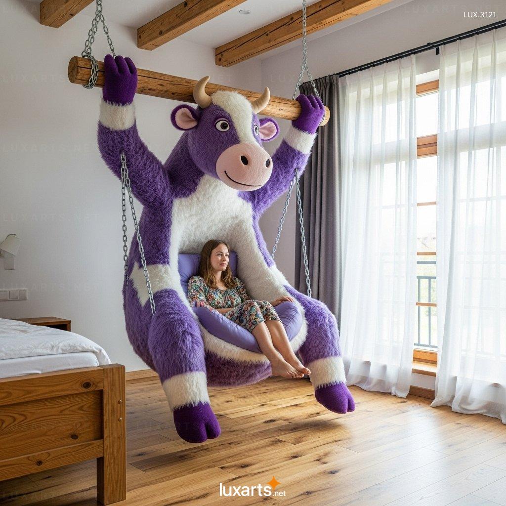 Hanging Cow Shaped Lounger for Home – Comfortable & Unique Hanging Seat Design hanging cow lounger 3