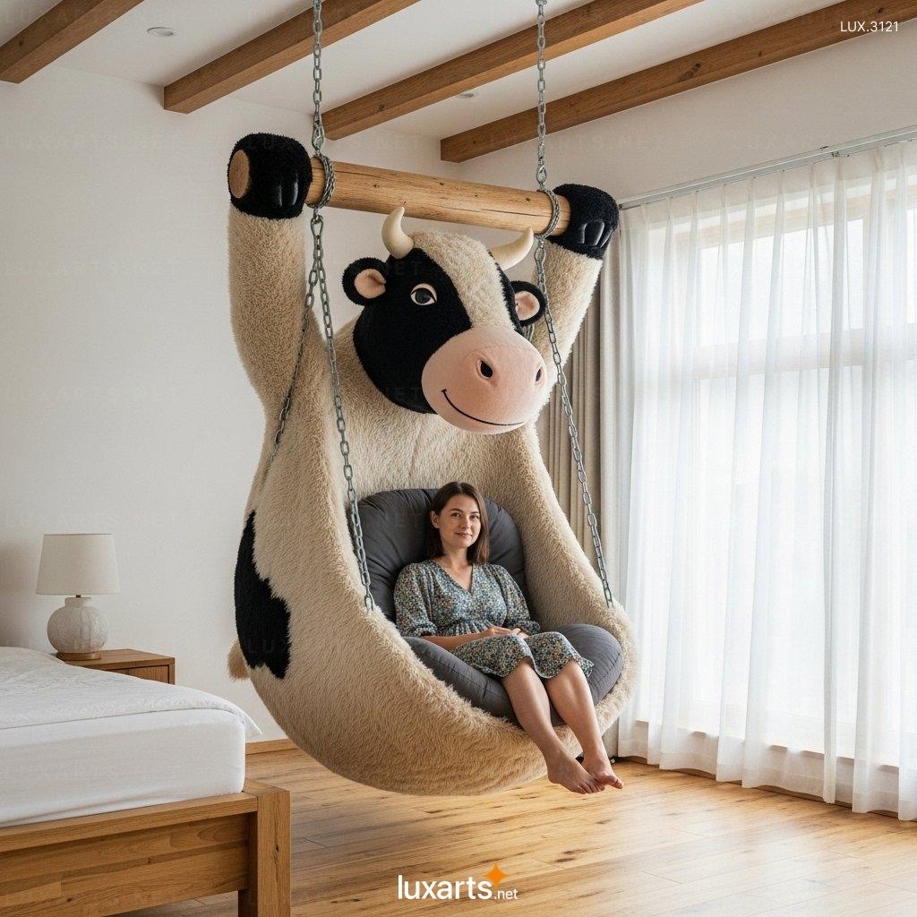Hanging Cow Shaped Lounger for Home – Comfortable & Unique Hanging Seat Design hanging cow lounger 4