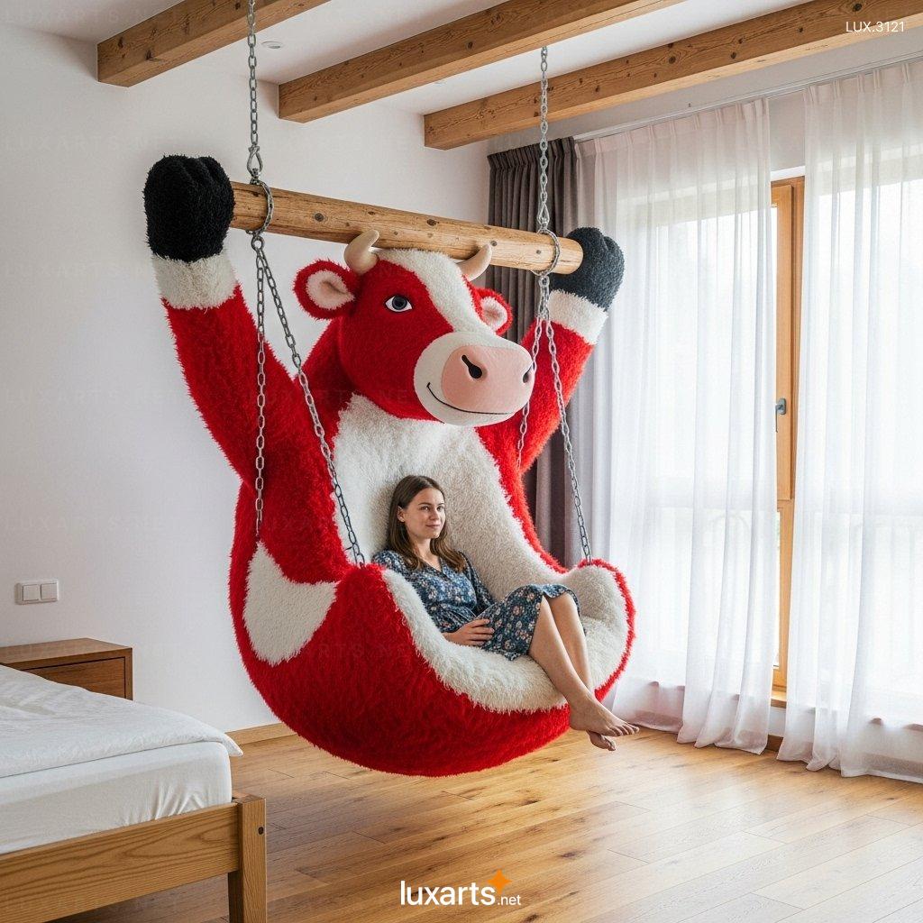 Hanging Cow Shaped Lounger for Home – Comfortable & Unique Hanging Seat Design hanging cow lounger 7