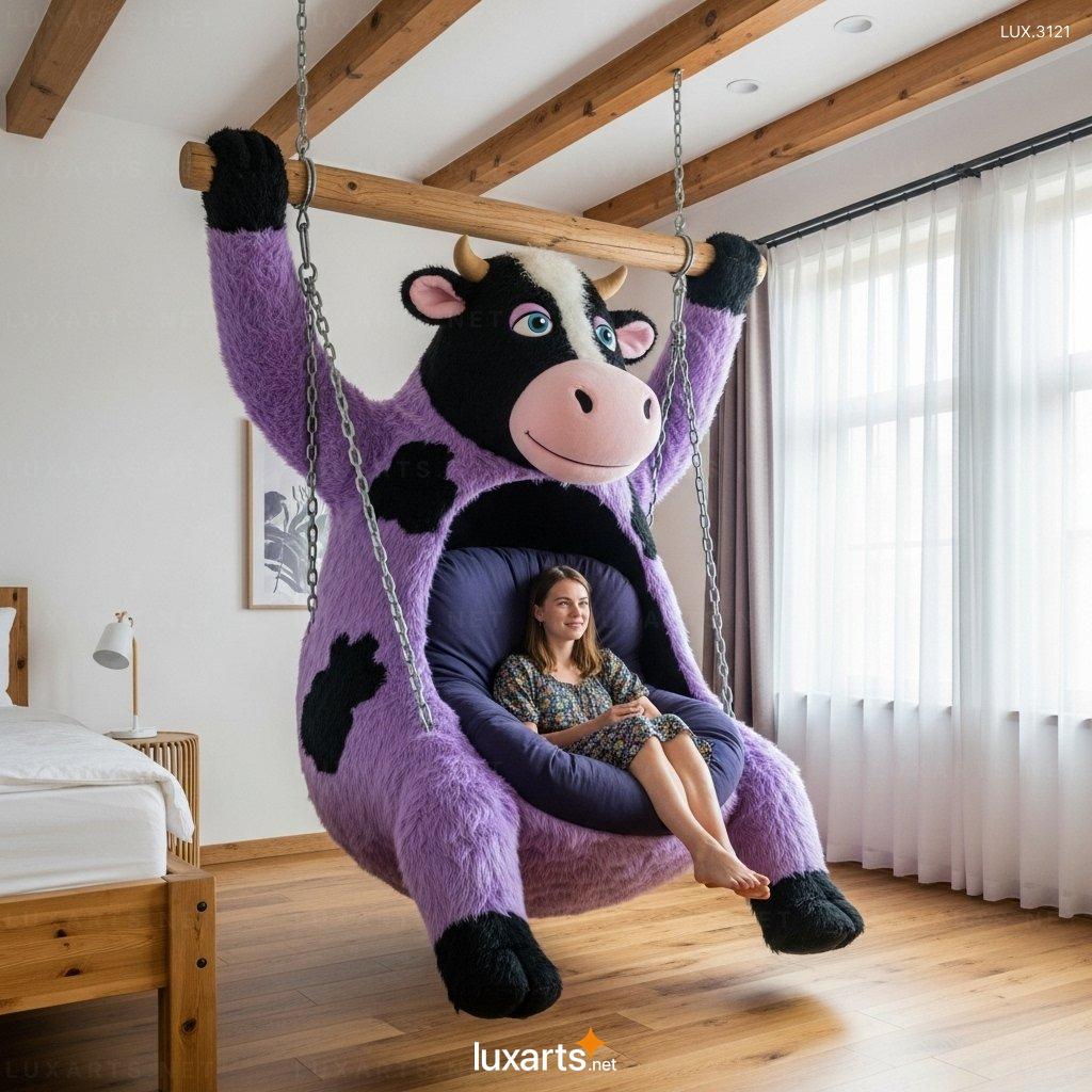 Hanging Cow Shaped Lounger for Home – Comfortable & Unique Hanging Seat Design hanging cow lounger 9