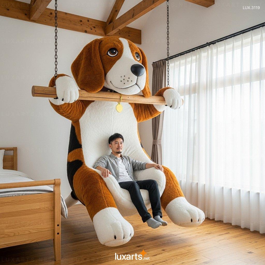 Hanging Dog Shaped Lounger – Unique Animal Design Swing Chair for Relaxation at Home hanging dog lounger 2