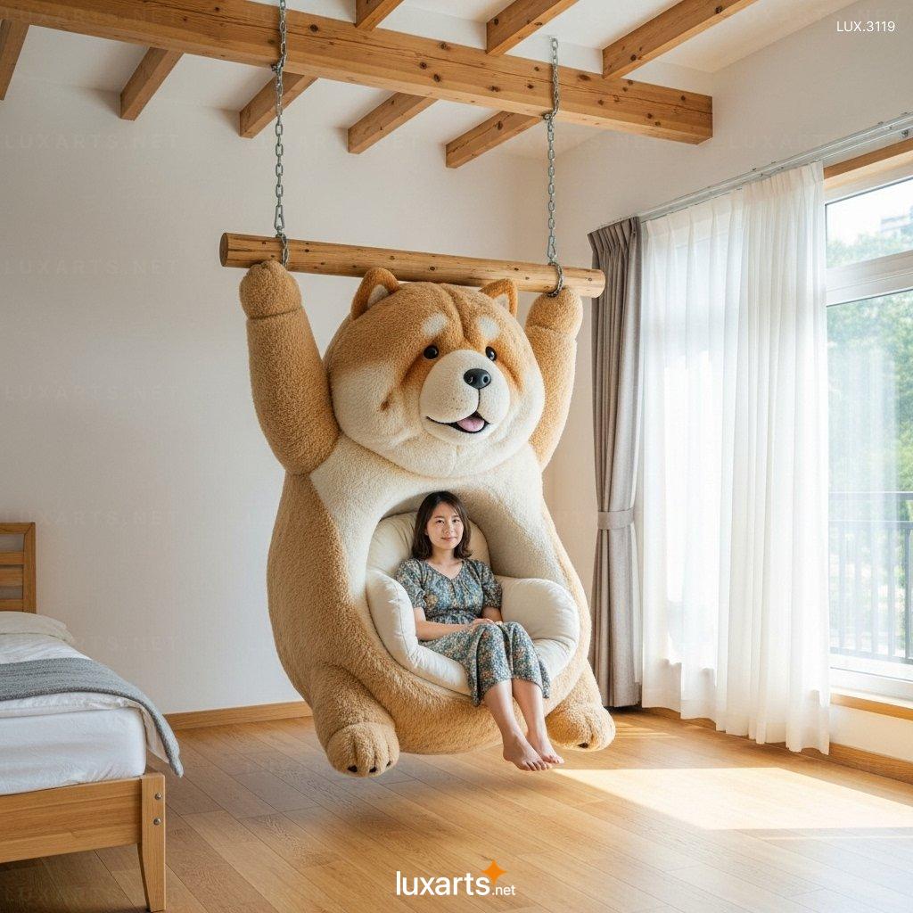 Hanging Dog Shaped Lounger – Unique Animal Design Swing Chair for Relaxation at Home hanging dog lounger 3