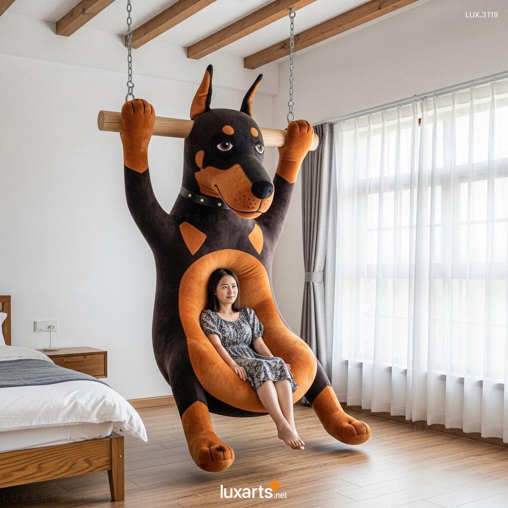 Hanging Dog Shaped Lounger – Unique Animal Design Swing Chair for Relaxation at Home hanging dog lounger 4