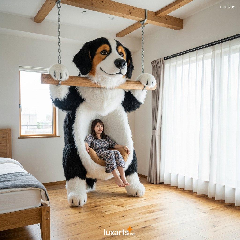 Hanging Dog Shaped Lounger – Unique Animal Design Swing Chair for Relaxation at Home hanging dog lounger 5