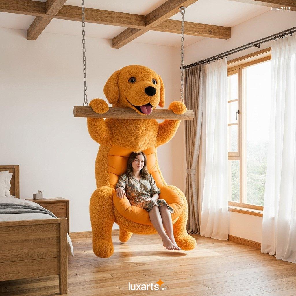 Hanging Dog Shaped Lounger – Unique Animal Design Swing Chair for Relaxation at Home hanging dog lounger 6