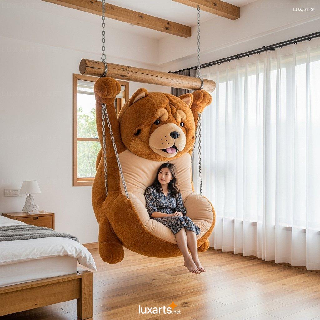 Hanging Dog Shaped Lounger – Unique Animal Design Swing Chair for Relaxation at Home hanging dog lounger 8
