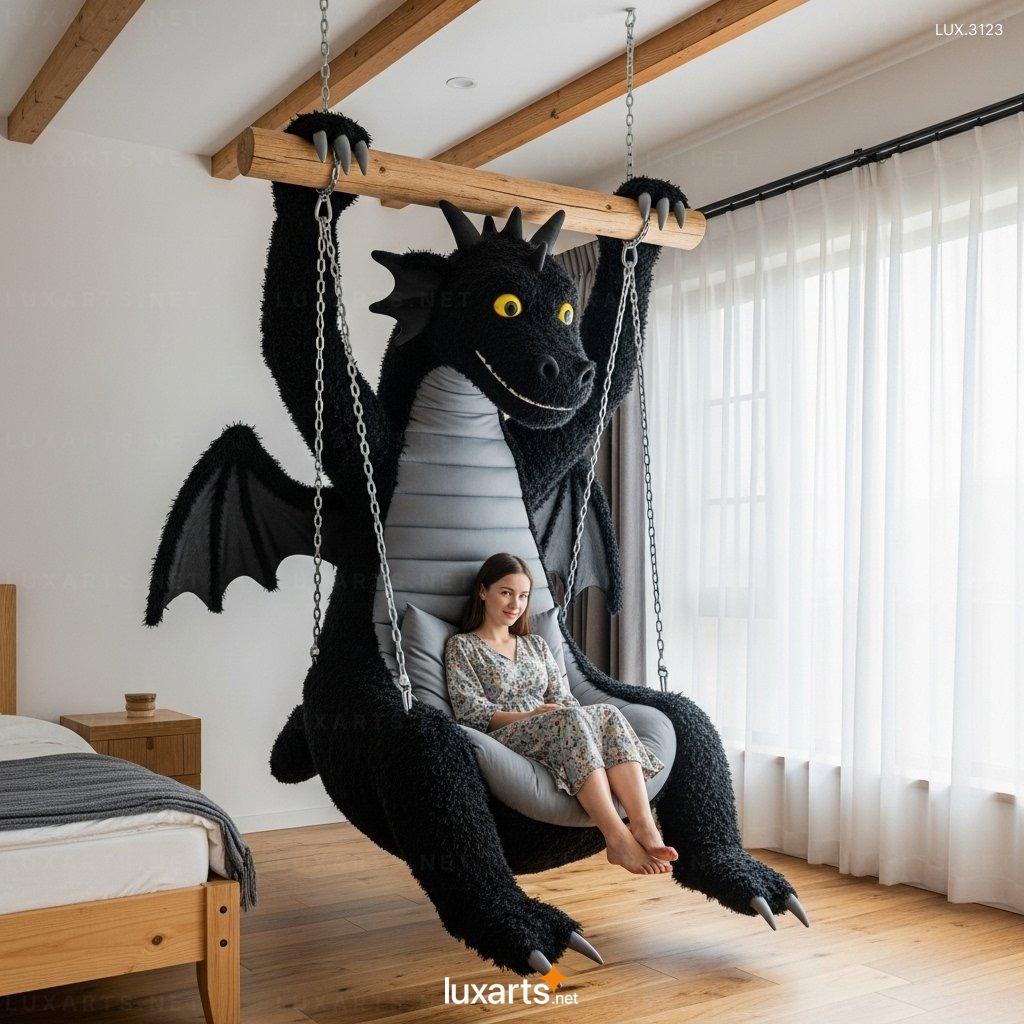 Dragon Shaped Swing Lounger – Stylish Indoor Lounge Chair for Modern Homes hanging dragon lounger 6