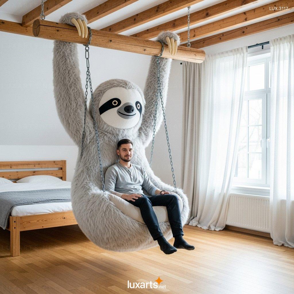 Hanging Sloth Shaped Lounger: Comfortable & Unique Hanging Chair for Relaxation hanging sloth lounger 2