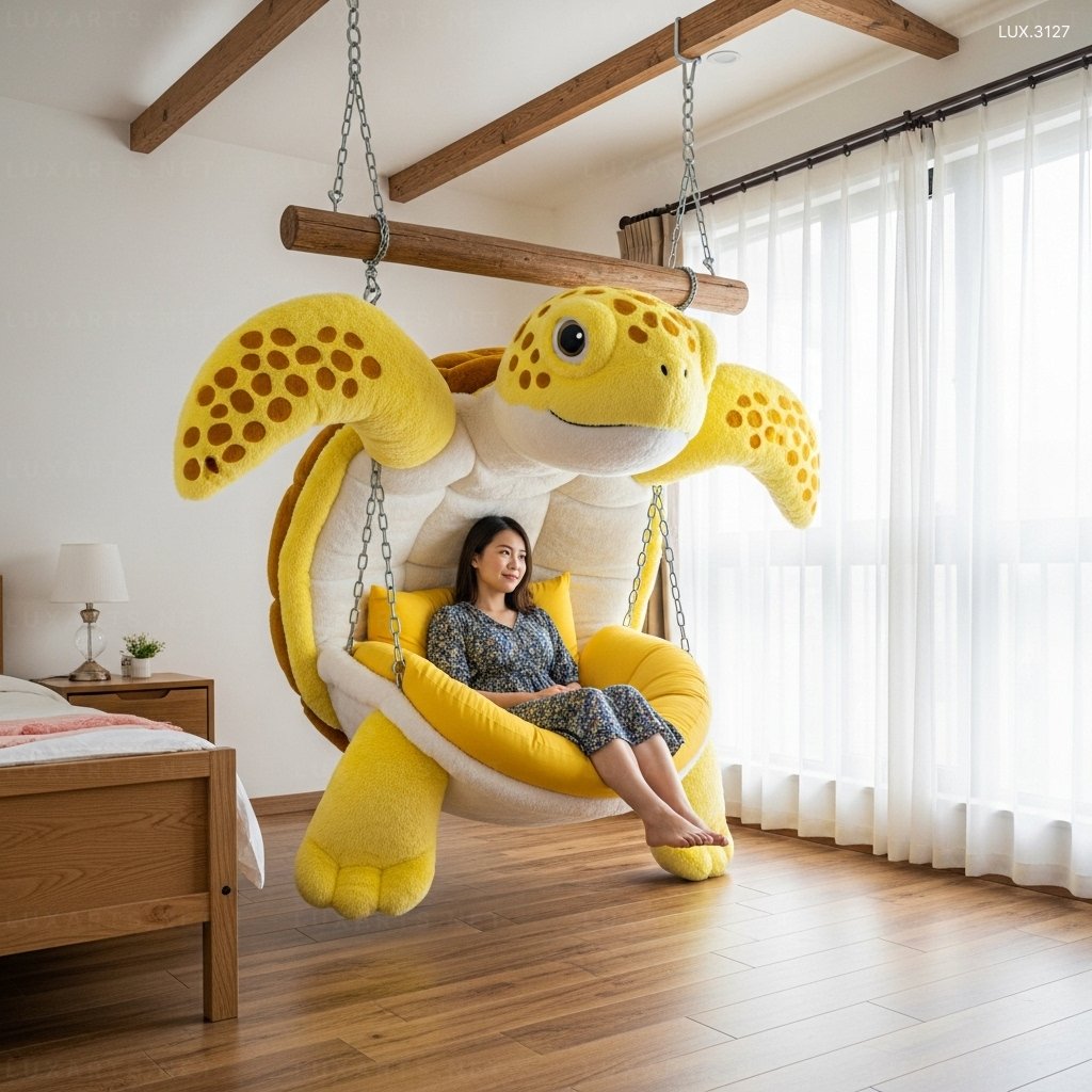 Hanging Turtle Shaped Lounger – Stylish & Comfortable Hanging Chair for Indoors/Outdoors hanging turtle lounger 2