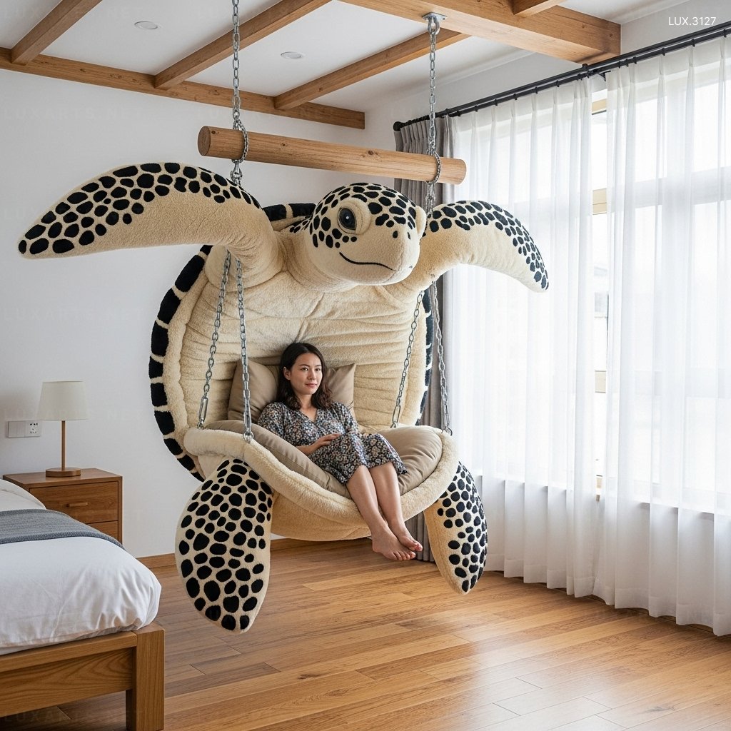 Hanging Turtle Shaped Lounger – Stylish & Comfortable Hanging Chair for Indoors/Outdoors hanging turtle lounger 5