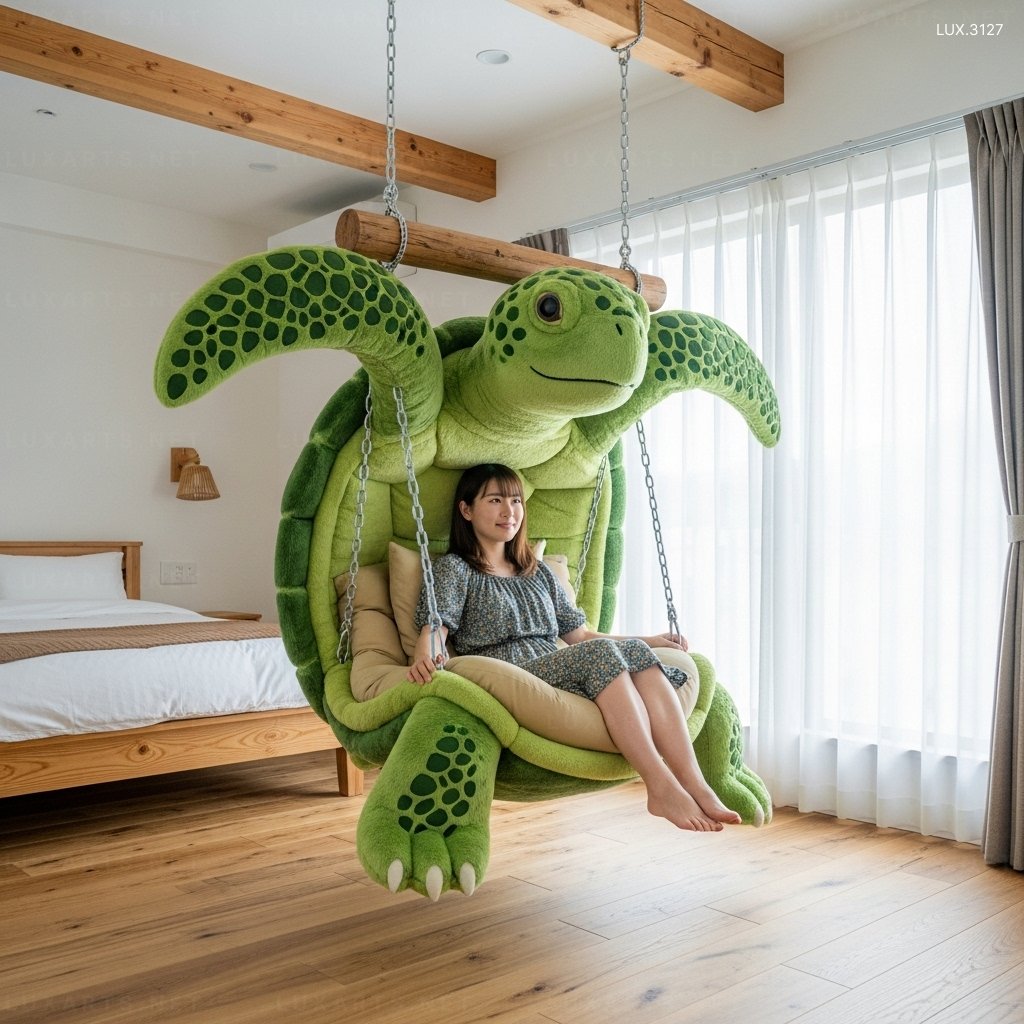 Hanging Turtle Shaped Lounger – Stylish & Comfortable Hanging Chair for Indoors/Outdoors hanging turtle lounger 7