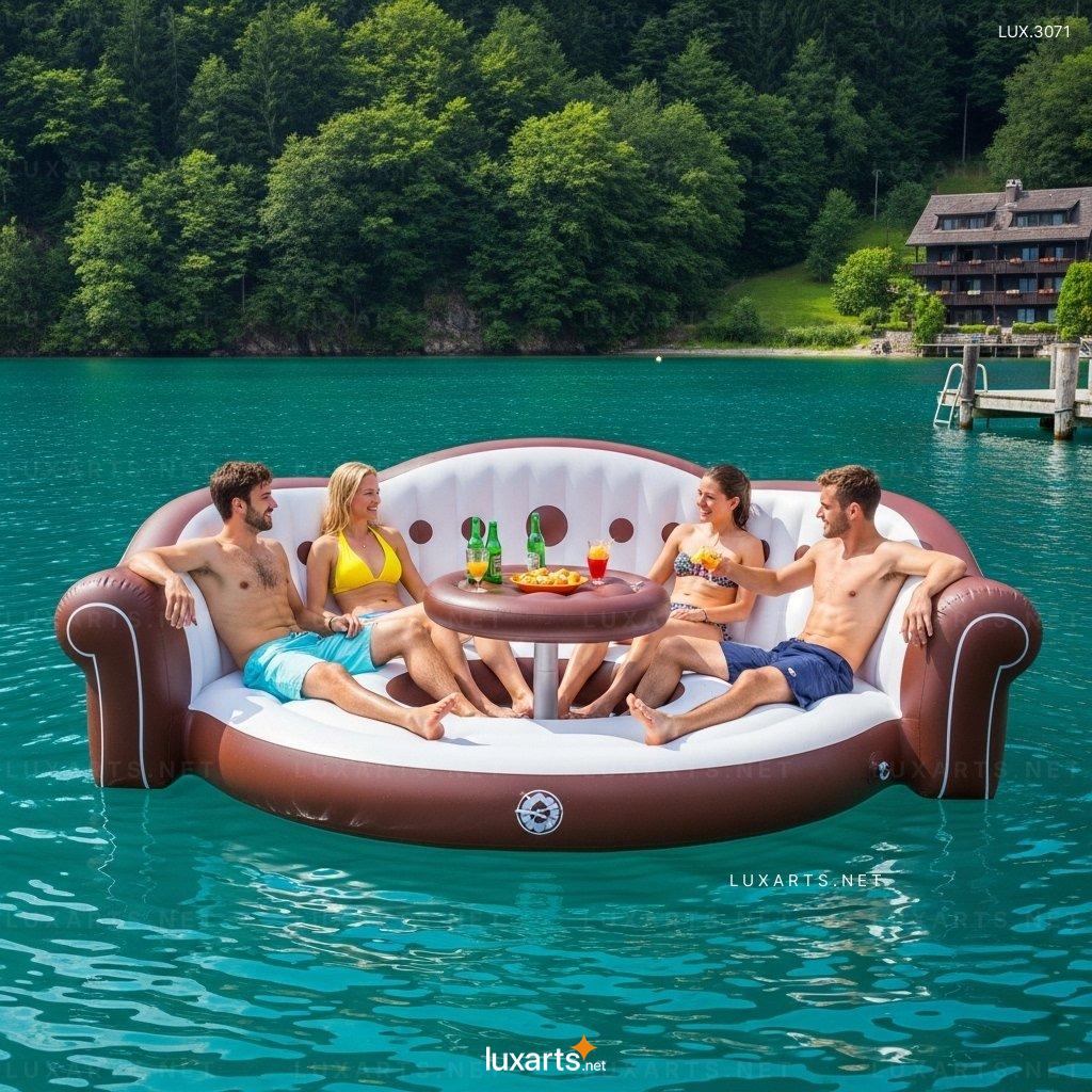 Inflatable Sofa Shaped Lake Party Float – Giant Lounge Float for Pool or Lake Fun inflatable sofa lake float 10