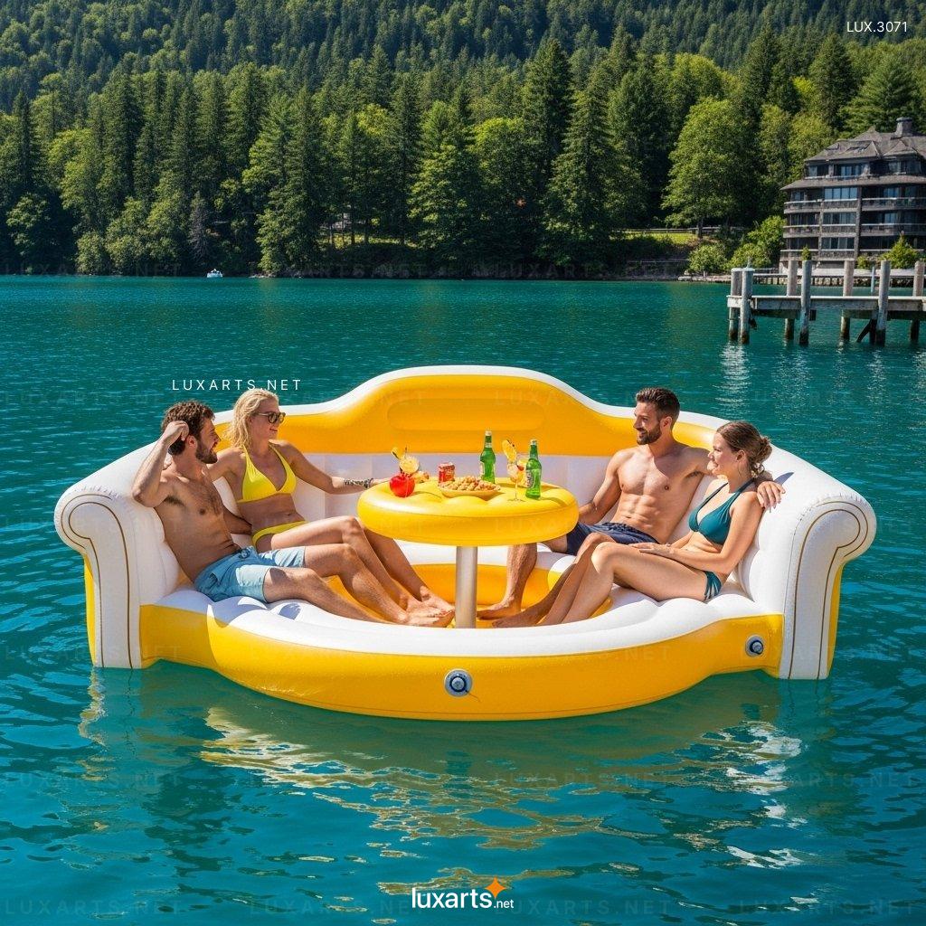 Inflatable Sofa Shaped Lake Party Float – Giant Lounge Float for Pool or Lake Fun inflatable sofa lake float 13