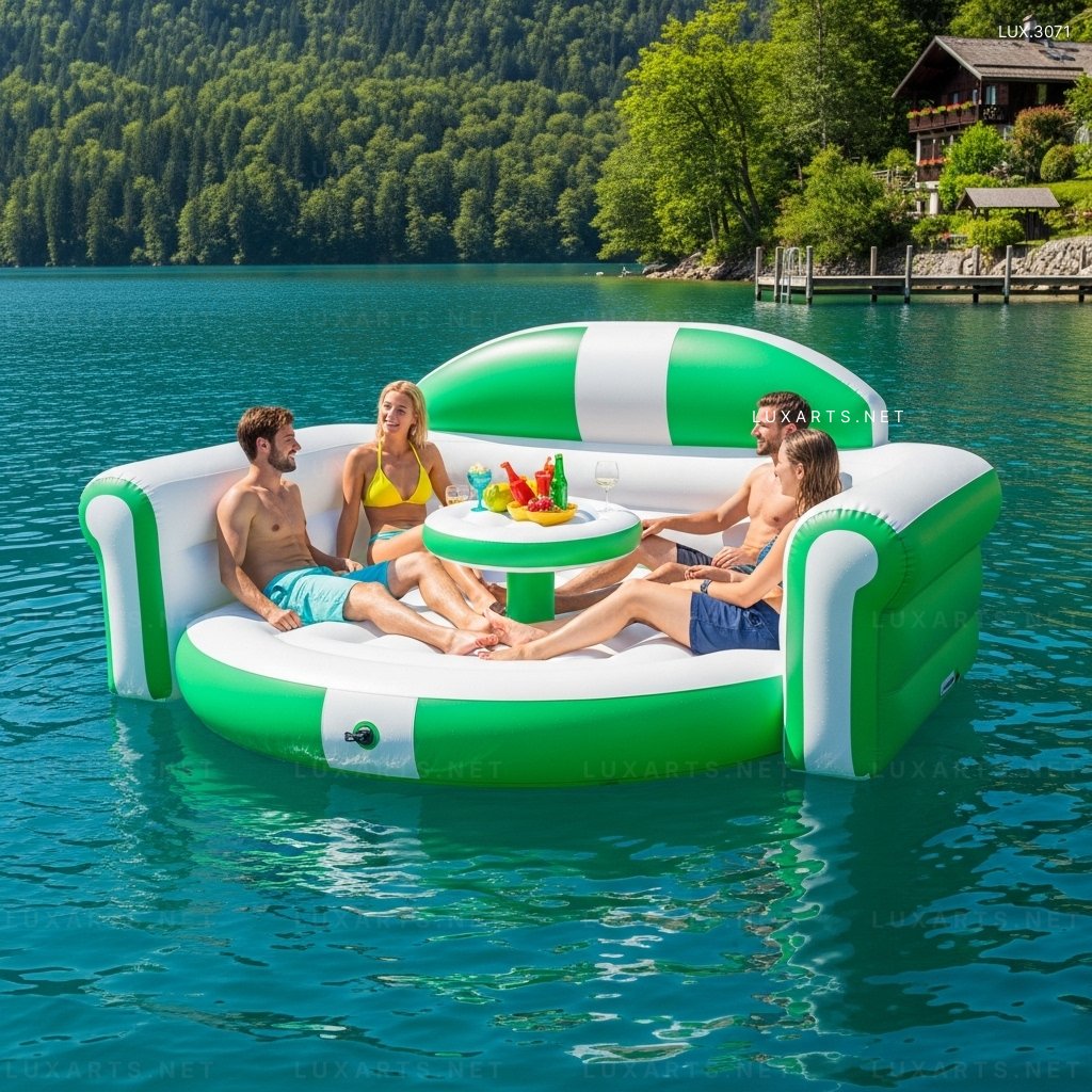 Inflatable Sofa Shaped Lake Party Float – Giant Lounge Float for Pool or Lake Fun inflatable sofa lake float 5