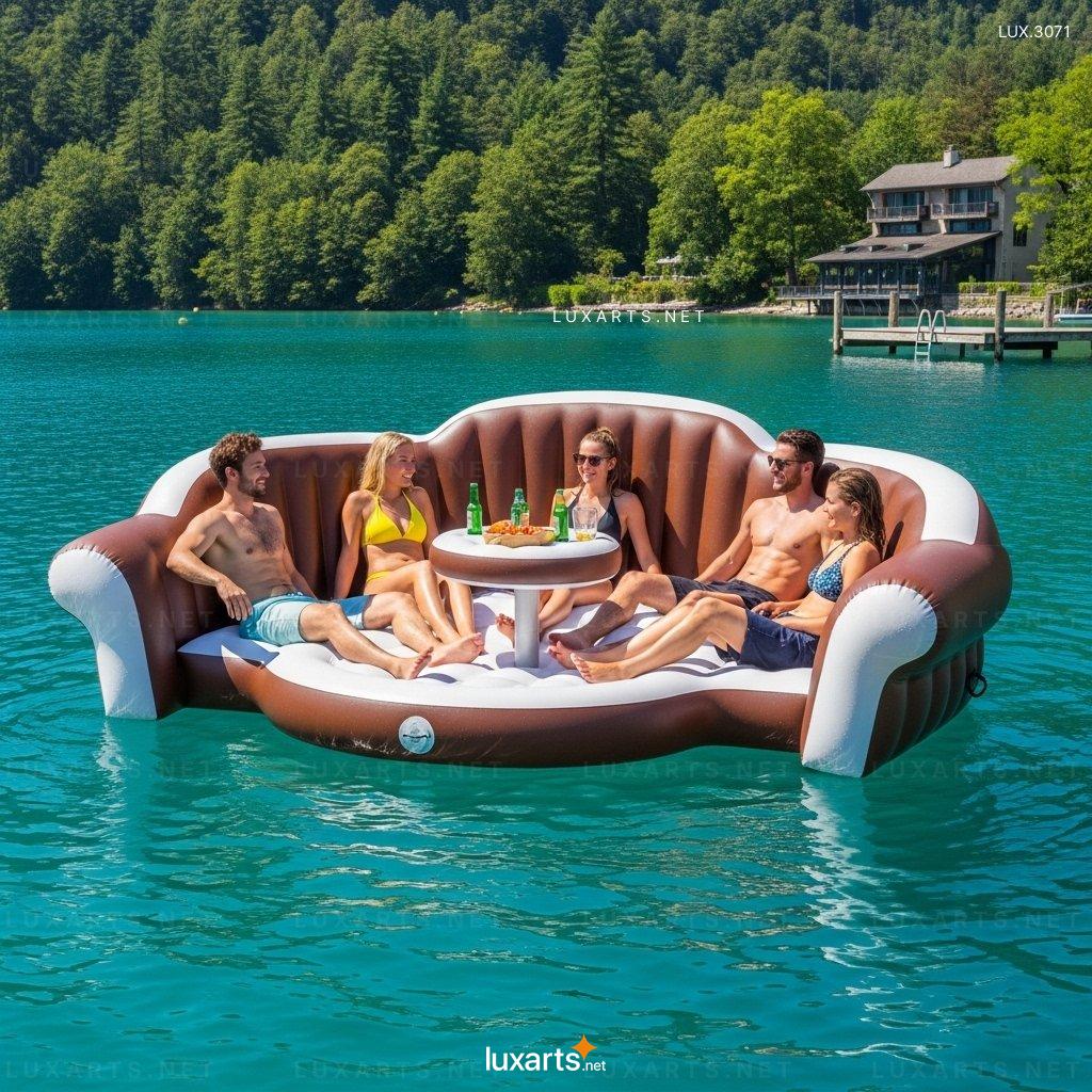 Inflatable Sofa Shaped Lake Party Float – Giant Lounge Float for Pool or Lake Fun inflatable sofa lake float 8