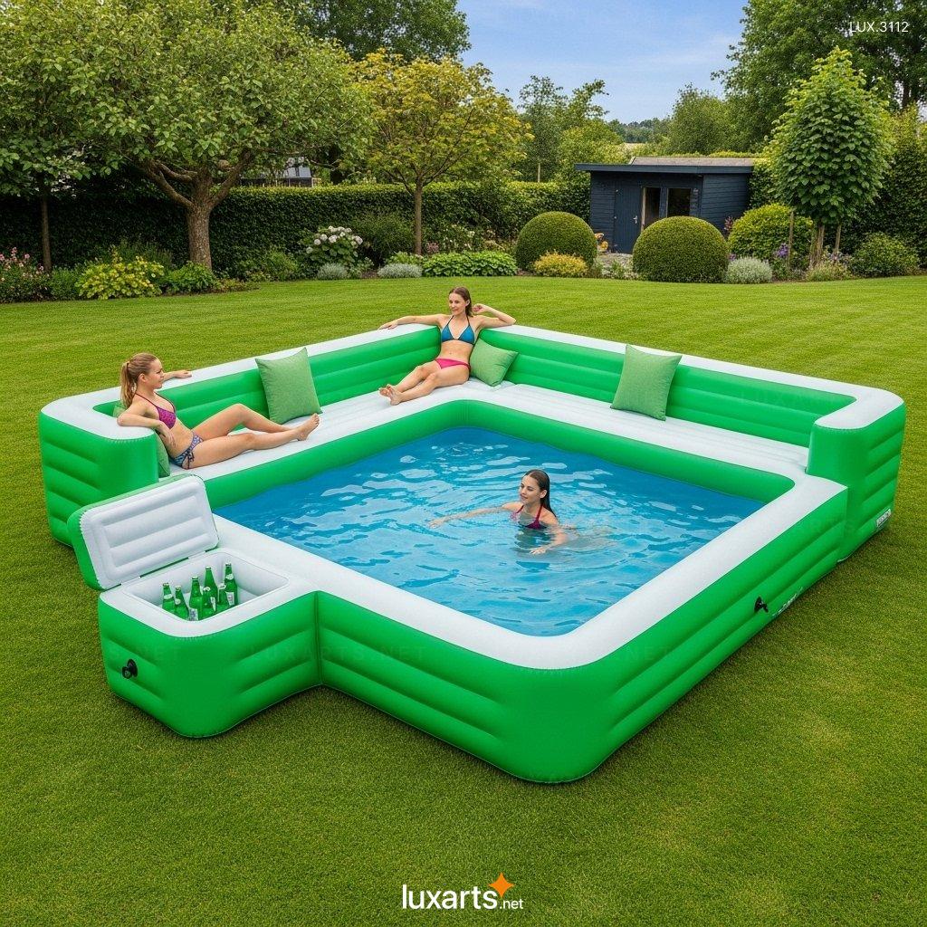 Inflatable Sofa Pools with Built-in Cooler – Comfort & Convenience Combined inflatable sofa pools with built in cooler 1