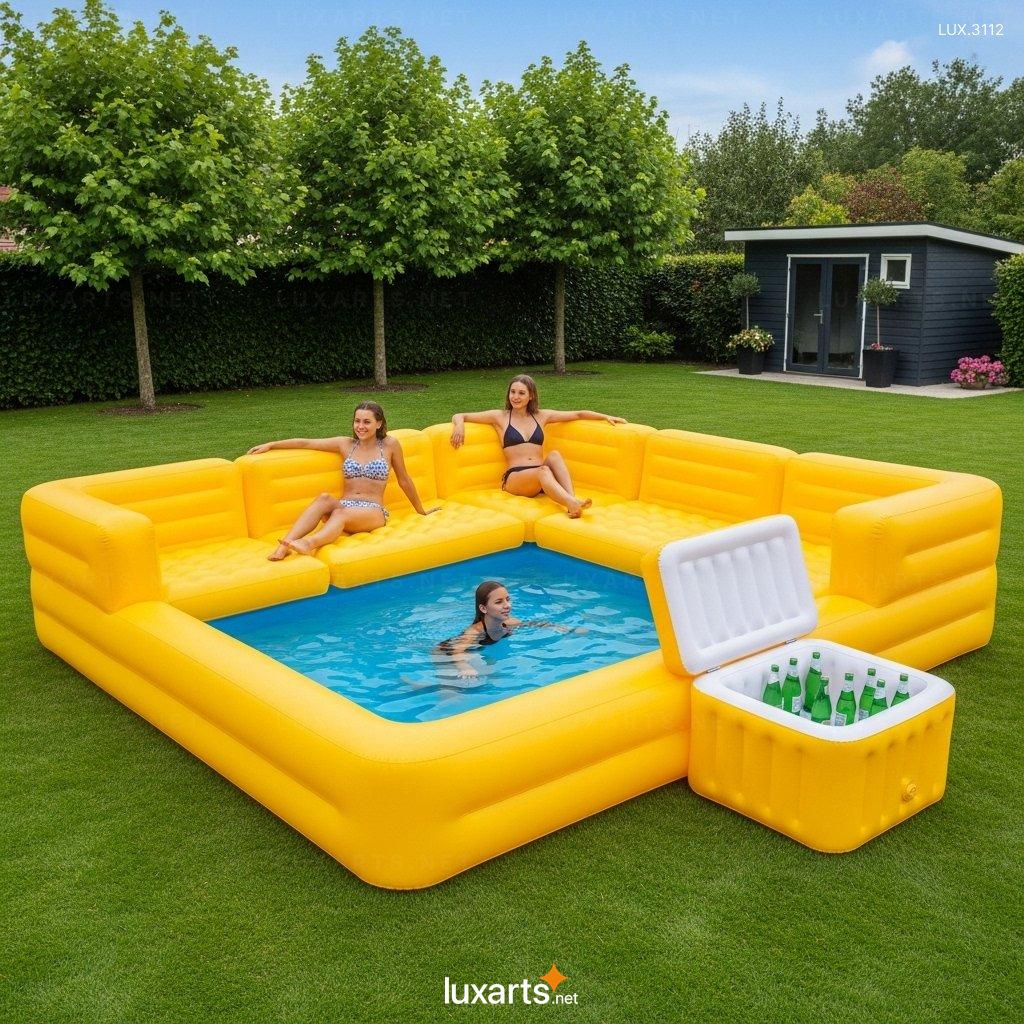 Inflatable Sofa Pools with Built-in Cooler – Comfort & Convenience Combined inflatable sofa pools with built in cooler 5