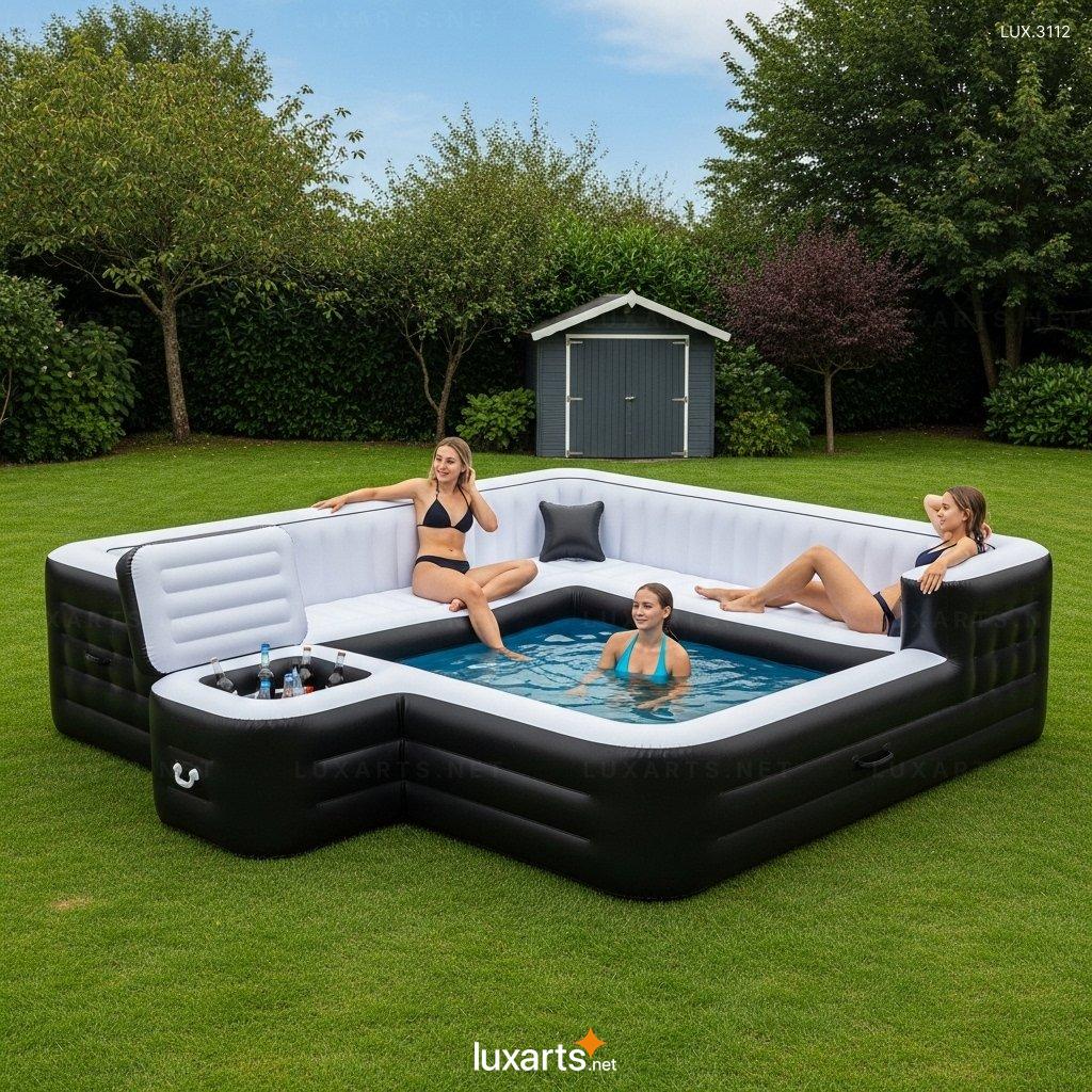 Inflatable Sofa Pools with Built-in Cooler – Comfort & Convenience Combined inflatable sofa pools with built in cooler 6
