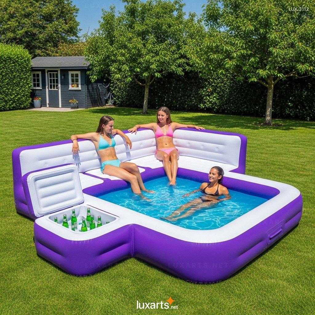 Inflatable Sofa Pools with Built-in Cooler – Comfort & Convenience Combined inflatable sofa pools with built in cooler 7