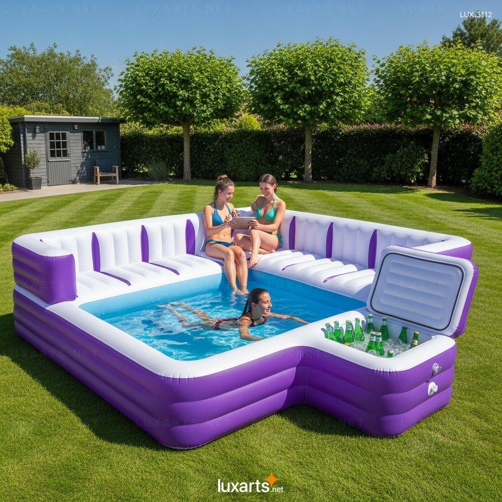 Inflatable Sofa Pools with Built-in Cooler – Comfort & Convenience Combined inflatable sofa pools with built in cooler 8